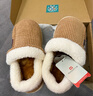 牧童儿童棉拖鞋男冬加绒保暖家居鞋室内软底亲子包跟棉鞋女 栗子棕230 实拍图
