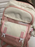 爱迪生发明家中学生书包初中生高中减负护脊男女孩双肩背包高颜值 k013-3 粉色 实拍图