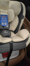 Heekin德国 儿童安全座椅汽车用0-4-12岁婴儿宝宝360度旋转ISOFIX硬接口 尊享灰(遮阳棚+上拉带+侧保护) 实拍图