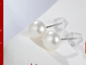 黛米极简系列5-6mm无核淡水珍珠耳钉S925银圣诞节礼物送女友 实拍图