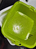 茶花洗菜篮沥水篮滤水筛双层两用果蔬沥水筛滤水筐水果盘大中号可选 绿色 大号1160 实拍图