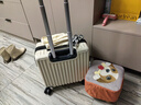 SUKESI行李箱次日达轻便小型登机箱结实耐用旅行箱学生万向轮密码拉杆箱 气质香槟 18英寸 3节拉杆 实拍图