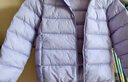 优衣库童装男童女童高级轻型羽绒连帽外套帽子可拆卸471377 71 浅蓝紫色 120 实拍图