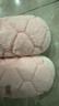 洁丽雅毛绒棉拖鞋秋冬加厚软底男女保暖加绒棉拖鞋 粉色 38/39 实拍图