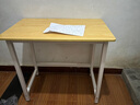 舒客艺家 电脑桌台式小户型小桌子家用学习桌写字办公书桌电竞长条桌子 木纹白架单桌80*50*74 加固电脑桌 实拍图