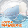 佳睦儿童保暖口罩秋冬加绒加厚防风防寒耳罩一体可水洗德绒护耳款蓝色 实拍图