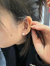 戚小米纯999足银如意结耳钉女士螺丝拧扣养耳洞耳环睡觉免摘耳骨钉耳饰 银色小号一对【999足银】 实拍图