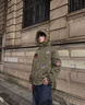 F426【赵露思同款】25年冬季新款美式复古连帽毛领派克服 军绿色 M 实拍图