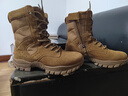 3514作战靴男训练鞋高帮战术靴侧拉链男靴新式棕色户外沙漠靴 棕色 40 实拍图