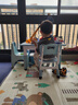 希伯熊 儿童桌子幼儿园套装塑料小桌椅宝宝学习吃饭孩子书桌游戏升降 80*60蓝防火板涂鸦款一桌一椅 实拍图