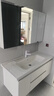 浴美优品实木浴室柜陶瓷一体盆卫生间洗手洗脸盆柜组合洗漱台镜柜奶油风 L16吊柜110cm普通镜柜+陶瓷盆 实拍图