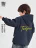 左西男童卫衣儿童圆领衣服春秋装2026新款男孩酷帅上衣 藏青色 140 实拍图