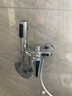九牧（JOMOO）全铜淋浴花洒套装浴室浴缸家用三联混水阀增压升降简易冷热水龙头 简易花洒电镀-带挂杆 实拍图