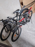 EG7山地自行车成人学生变速越野单车双减震赛车26寸青少年男女 辐条【加厚防滑轮-更安全】黑白 26寸21速【适合：160-180CM】 实拍图