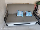 葵竹冉韵折叠沙发床一体两用小户型伸缩床阳台多功能床猫抓皮客厅折叠床 太空灰+黑架 【1.58m储物款】7cm海绵 实拍图