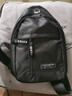 【运动胸包】跑步包男休闲斜挎包手机包防泼水健身包男女通用 黑色 实拍图