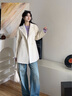 香影双面呢羊毛大衣女2025冬季新款呢子中长款高级感白色毛呢外套 米白 S 155/80A/85-95斤 实拍图