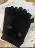 南极人半指手套男士冬季保暖开车加绒防风半截露指手套男N2E8X88571 黑 实拍图