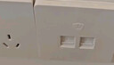 万级（WANJEED）网络光纤插座面板 六类千兆网线光纤墙壁插座二位双口阻燃 移动光纤SC接口面板模块套装 1-41316白 实拍图