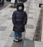 保姆鹅儿童羽绒服中长款加厚防寒外套宝宝中大童保暖冬装[NM2438] 炭黑 130 实拍图
