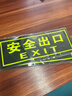 爱墨绘安全出口指示牌夜光墙贴通道疏散应急自发光提示贴36*14cm5张装 实拍图