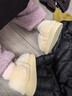 利达妮（TZLDN）棉拖鞋女士秋冬季室内家居包跟保暖可爱外穿防滑月子鞋厚底拖鞋男 淡黄 36-37 【适合35-36码】 实拍图