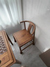 溪木工坊实木椅子餐椅办公休闲书房椅子茶室茶椅老榆木家具 单把新月椅 实拍图