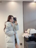 波司登（BOSIDENG）冬季羽绒服女中长款脱卸帽大毛领90绒保暖外套B250245268 薄荷茶绿4907 S 160/84A 体重约110-130斤 实拍图