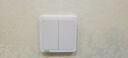 西门子（SIEMENS）开关面板 二开单控开关 86型暗装 致典雅白色5TA14213NC01 实拍图