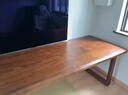 实木卧室大长条桌写字家用书桌办公工作台双人电脑桌台式电竞桌子 单桌实木K字腿结构*桌面需要开槽联系客服 长宽高180*60*75桌面4.6CM送货上门 实拍图