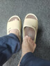 回力运动厚底拖鞋男室内户外穿静音速干防滑凉拖鞋HL3A57卡其44-45码 实拍图
