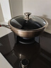 康巴赫炒锅煎炒锅蜂窝煎炒两用锅316L不锈钢28cm平底炒锅深煎锅少油烟 双面花纹煎炒两用+钢铲 28cm 实拍图