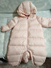 英氏（YEEHOO）儿童羽绒服秋冬纳米抗菌轻薄款婴儿羽绒服连体衣超韧绒 浅粉抱抱 80 cm-充绒量44g-建议9-18个月 实拍图