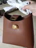 viney牛皮包包女包品牌水桶包轻奢单肩斜挎包生日元旦礼物送女生女友 实拍图