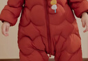 巴拉巴拉童装婴儿连体羽绒服轻薄羽绒服宝宝衣服2025冬装抱衣爬服男童女童 红色糖葫芦-白鸭绒 90 cm-充绒量47g 实拍图