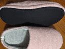 内泊（NEIBO）【超舒服】乳胶棉拖鞋女冬季天室内家居防滑防臭橡胶软底羊毛粉36 实拍图