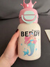 杯具熊（BEDDYBEAR）开口笑双饮盖儿童保温杯带吸管水杯316钢大容量保温壶600ML美人鱼 实拍图