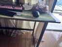 煜柠苑 电脑桌台式家用简约卧室长条桌学生写字学习桌子书台桌办公大桌 加固升级-黑架灰橡木-80*50高74 实拍图