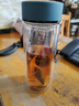 富光 男女士双层玻璃杯 高硼硅泡茶杯 茶水分离水杯带茶隔杯子500ml 实拍图
