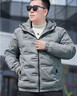 啄木鸟轻薄羽绒服男士冬季新款连帽加绒保暖防风短款羽绒服休闲外套男装 XG22豆灰 XL 【115-130斤】 实拍图