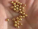 喜上眉梢喜饰黄金古法金珠999足金散珠硬金光面磨砂转运珠路路通圣诞礼物 4mm 重版光珠单颗0.2g 实拍图