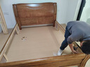 北尚（Sit Down）中式胡桃木实木床双人床1.8米x2米现代中式主卧大床婚床实木家具 胡桃木实木床+床头柜2 1800mm*2000mm箱框结构 实拍图