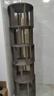 立太实木旋转书架书柜置物架落地储物柜一体靠墙转角移动简易立式柜子 【加宽五层】黑橡木色44*166.3 实拍图