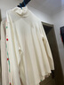 优衣库女装HEATTECH摇粒绒两翻领套头衫/长袖479608 01 乳白色 3XL /170/108C 实拍图