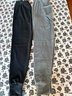 恒源祥秋裤女纯棉中老年高腰保暖线裤打底衬裤棉毛裤 黑色+深灰 XXL 实拍图