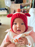 Kocotreekk树婴儿帽子防风保暖新年红色男女孩婴童套头帽卡通造型护耳 实拍图