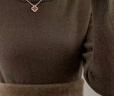 东方鸭加绒加厚一体绒毛衣女秋冬内搭大尺码半高领套头针织打底衫 咖啡色M 一体绒 加厚 S 80-100斤 实拍图