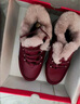足力健老人鞋雪地靴高帮加厚棉鞋羊毛鞋2296303D 女/雅致红 39 实拍图