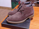 他她（TATA）男士靴耐磨舒适复古时尚沙漠靴加绒皮翻毛男靴休闲皮鞋VVX03DD2 啡色 40 实拍图