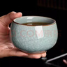 品喻（PINYU）汝窑冰花主人杯单杯开片个人专用茶杯陶瓷品茗杯功夫茶具冰裂纹绿 实拍图